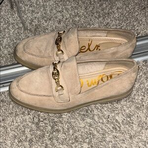 Sam Edelman Taupe Suede Bit Loafers
